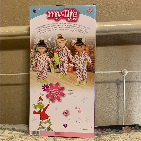 My Life As Grinch Blond Doll with Pink Pajamas - Picture 4 of 6